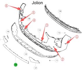 Датчик парктроника Jolion
