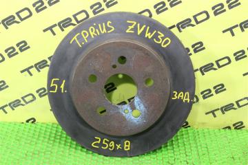 Тормозной диск задний Prius 2011 ZVW30 1NZ-FXE Тормозной диск задний Prius 2011 ZVW30 1NZ-FXE