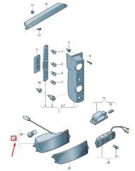 Фонарь задний правый в бампер Mercedes Sprinter 2006 - 2019