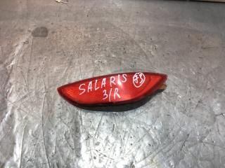 Запчасть катафот бампера задний правый Hyundai Solaris 2011