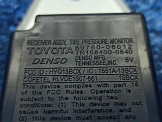 Блок давления в шинах Toyota Camry V40