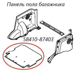 Панель пола багажника Toyota Cami 1999