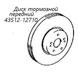 Запчасть диск тормозной передний Toyota Premio 2008