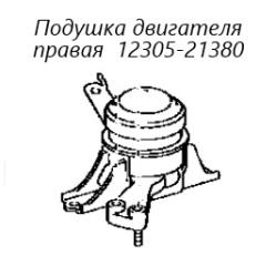 Фото запчасти подушка двигателя правая Toyota Corolla Axio 2013 контрактная запчасть Запчасть подушка двигателя правая Toyota Corolla Axio 2013