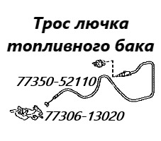 Трос лючка топливного бака Toyota Probox 2008 контрактная Трос лючка топливного бака Toyota Probox 2008