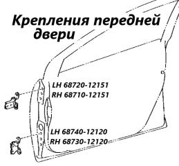 Запчасть петля двери передняя левая Toyota Allion 2009