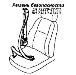 Ремень безопасности передний Daihatsu Terios Kid 2004 контрактная Ремень безопасности передний Daihatsu Terios Kid 2004