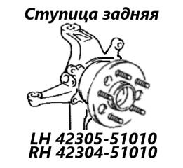 Фото запчасти ступица задняя правая Toyota Crown 2001 контрактная запчасть Запчасть ступица задняя правая Toyota Crown 2001