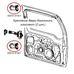 Петля двери багажника Toyota Cami 2003 контрактная Петля двери багажника Toyota Cami 2003