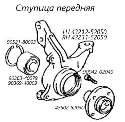 Ступица передняя левая Toyota Ractis 2007