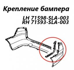 Запчасть крепление бампера заднее левое Honda Airwave 2005