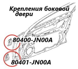 Петля двери передняя правая Nissan Teana 2009