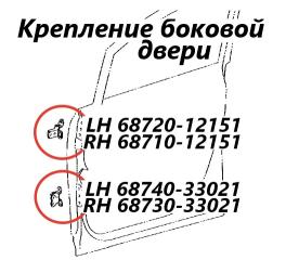 Запчасть петля двери передняя левая Toyota Voxy 2007