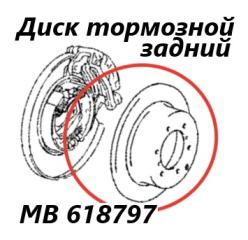 Диск тормозной задний Mitsubishi Pajero 1997 контрактная Диск тормозной задний Mitsubishi Pajero 1997