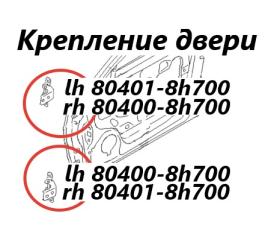 Петля двери передняя правая Nissan X-Trail 2000