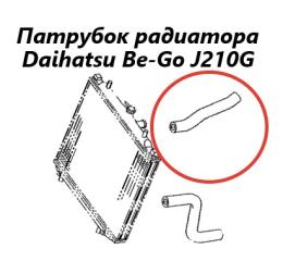 Фото запчасти патрубок радиатора Daihatsu Bego 2011 контрактная запчасть Запчасть патрубок радиатора Daihatsu Bego 2011