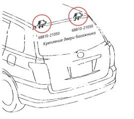 Петля двери багажника Toyota Corolla Fielder 2008 контрактная Петля двери багажника Toyota Corolla Fielder 2008