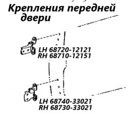 Запчасть петля двери передняя левая Toyota Belta 2009