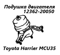 Запчасть подушка двигателя правая Toyota Harrier 2005