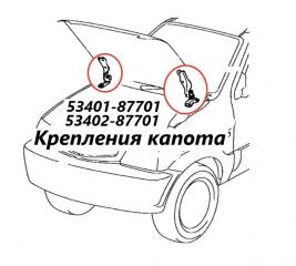 Запчасть петля капота Toyota Cami 1999