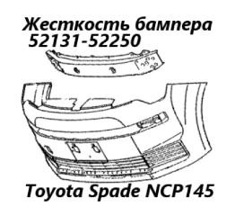 Жесткость бампера передний Toyota Spade 2015 контрактная Жесткость бампера передний Toyota Spade 2015
