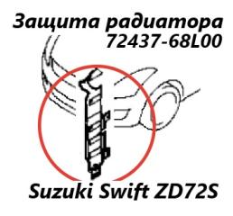 Защита радиатора левая Suzuki Swift 2011
