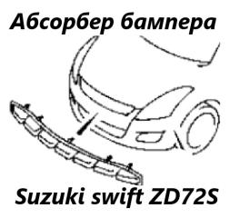 Абсорбер бампера передний Suzuki Swift 2011