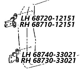 Запчасть петля двери передняя левая Toyota Ractis 2009