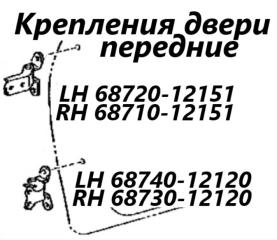 Запчасть петля двери передняя левая Toyota Corolla Axio 2007