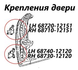 Запчасть петля двери передняя левая Toyota Wish 2010