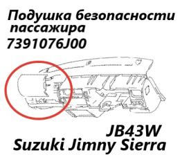 Запчасть подушка безопасности пассажира Suzuki Jimny Sierra 2006