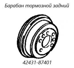 Запчасть барабан тормозной задний Toyota Cami 2002