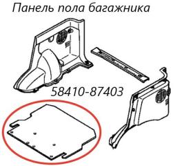 Панель пола багажника Toyota Cami 2002