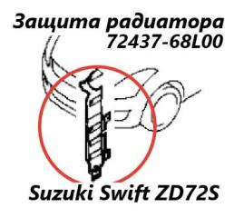 Защита радиатора левая Suzuki Swift 2014