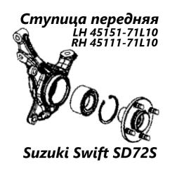 Ступица передняя правая Suzuki Swift 2014 контрактная Ступица передняя правая Suzuki Swift 2014