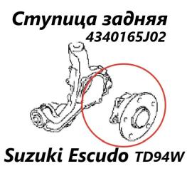 Ступица задняя Suzuki Escudo 2007 контрактная Ступица задняя Suzuki Escudo 2007