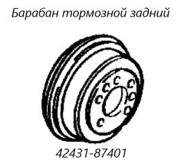 Барабан тормозной задний Toyota Rush 2006