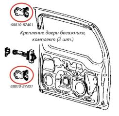 Петля двери багажника Toyota Cami 2003