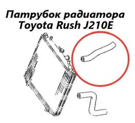 Фото запчасти патрубок радиатора Toyota Rush 2012 контрактная запчасть Запчасть патрубок радиатора Toyota Rush 2012