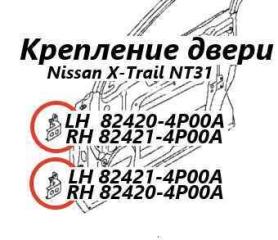 Петля двери передняя правая Nissan X-Trail 2012