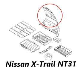 Обшивка багажника левая Nissan X-Trail 2012