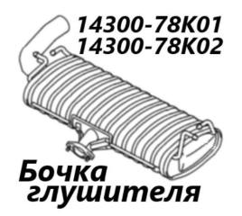 Бочка глушителя Suzuki Escudo 2014