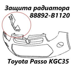 Защита радиатора правая Toyota Passo 2014