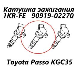 Запчасть катушка зажигания Toyota Passo 2014