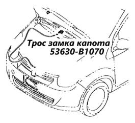 Запчасть трос замка капота Toyota Passo 2010