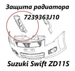 Защита радиатора правая Suzuki Swift 2006