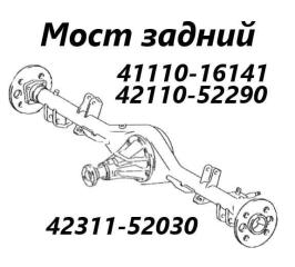 Запчасть мост задний Toyota Probox 2015