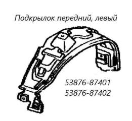 Подкрылок передний левый Toyota Cami 1999