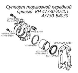 Фото запчасти суппорт тормозной передний левый Daihatsu Terios Kid 2012 контрактная запчасть Запчасть суппорт тормозной передний левый Daihatsu Terios Kid 2012