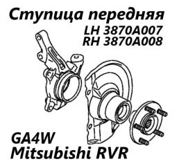 Запчасть ступица передняя правая Mitsubishi RVR 2013